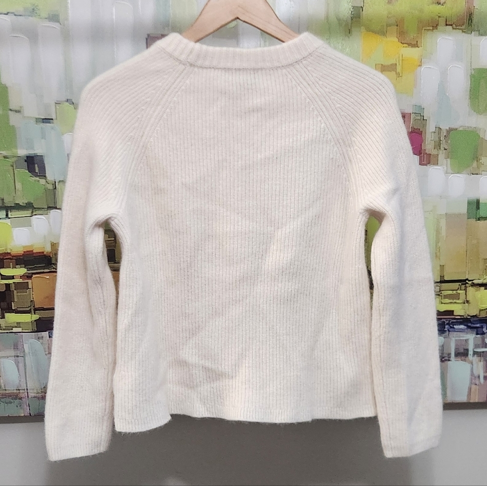 Quince Cream Women's Crew Neck Cashmere  Sweater - Picture 8 of 10